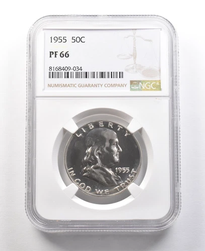 1955 Franklin Half Dollar PF66 NGC Great Contrast *8938