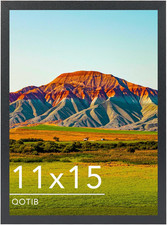 11X15 Picture Frame Black for Wall Mounting, Horizontal and Vertical Formats for