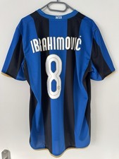 Inter Milan Home Shirt 2008/09 Ibrahimovic #8 Pirelli Jersey Size L Authentic