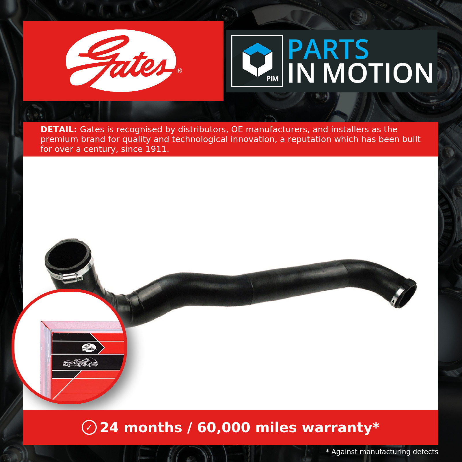 Gates Turbo Hose fits LAND ROVER DISCOVERY Mk3, Mk4 2.7D 04 to 18 Charger New - Image 15