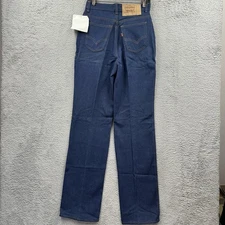 Vintage 70s 80s Levis Womens Jeans Blue Orange Tab 25414 2516 Size 28.5x34