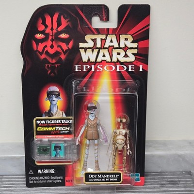 1998 Star Wars Episode I Ody Mandrell with Otoga 222 Pit Droid CommTech Figur