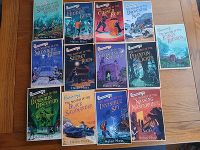 Helen Moss Mystery Island Books X13 All Used/Read Shown Mentioned Adventure