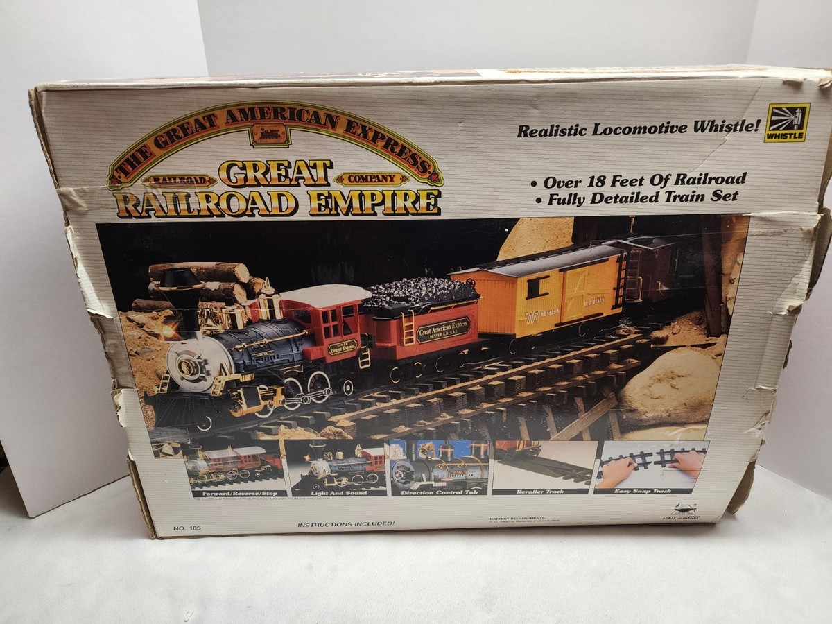 VTG RARE New Bright The Great American Express Railroad Train Set