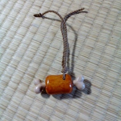 Anon Meat Handmade Netsuke Strap Primitive Man Meat Carving Jewelry