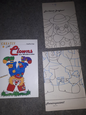 Clowns  aus Windowcolor-1999-CREATIV 5020-mit 2 Vorlagenbogen-A.Kipp-32 Seiten