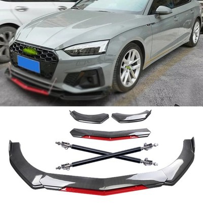 Front Bumper Lip Splitter Spoiler carbon fiber For AUDI A3 A4 A5 A6 B6 B7 Body
