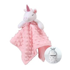 Cozy Plush Baby Blanket Loveys for Baby Girls, Minky Dot Front Sherpa Backi...
