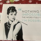 AUDREY HEPBURN Wall Canvas Art "Nothing Is Impossible…I’m Possible”-About 7”x10” — photo 5
