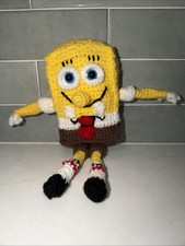 SpongeBob Squarepants Crochet Handmade Homemade Plush SpongeBob Knit