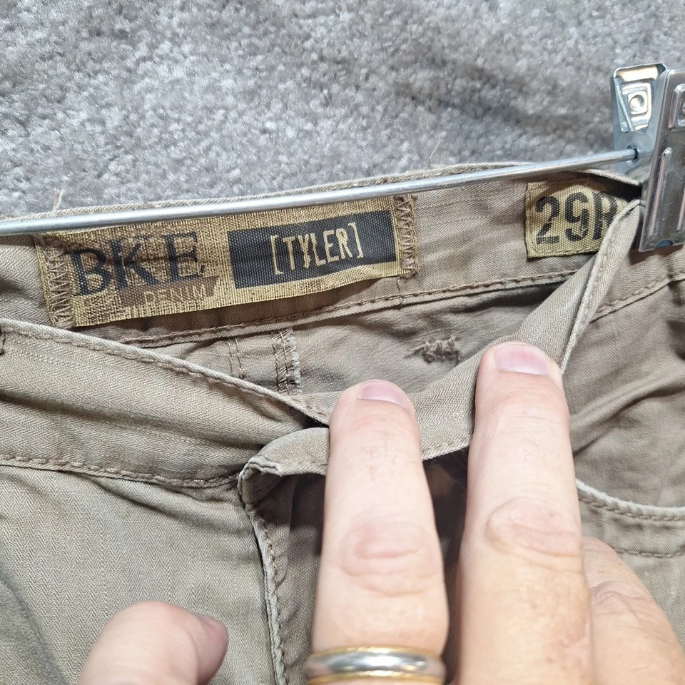 Pantalones de mezclilla BKE Tyler Bootcut caqui marrón tostado para hombre 29R tobillo desgastado 30x31  Foto 2 de 4