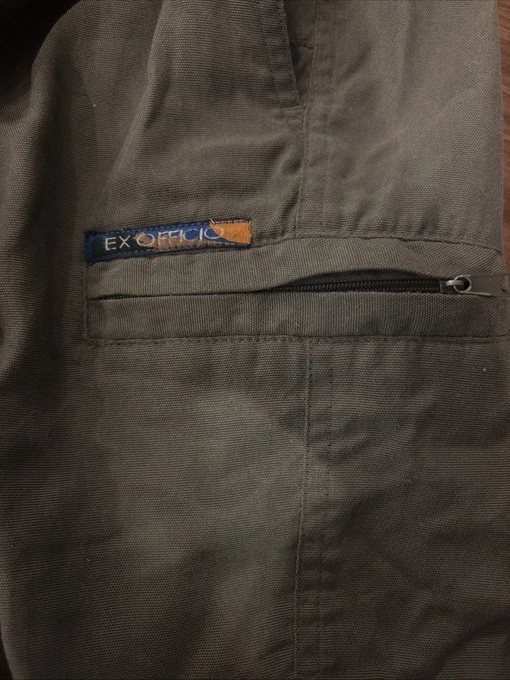 Cinturón Gorpcore ExOfficio Cargo Corto Para Hombre Grande Verde Nailon Senderismo Pesca Viaje Foto 2 de 4