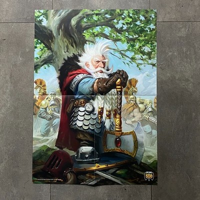 GROMBRINDAL DER WEISSE ZWERG 500 CELEBRATIONS POSTER WARHAMMER AOS FANTASY