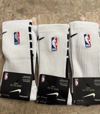 Nike NBA Elite DRI-FIT  Socks  3 Pair Large 8-12