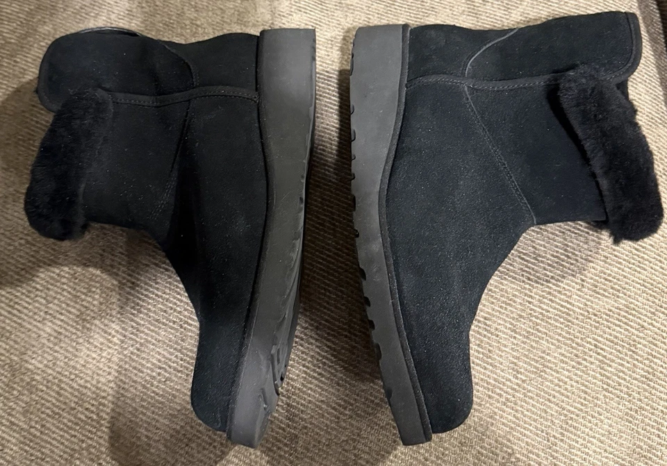 Preciosas botas UGG Kristin negras de gamuza piel de oveja forradas para mujer talla 9,5 nuevas en caja Foto 4 de 4