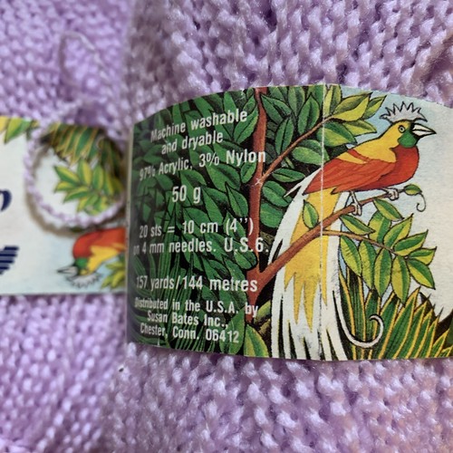 VINTAGE Patons Jenny Highlights filato boucle 50 g made in Canada pacchetto di 7 matasse - Foto 4 di 7