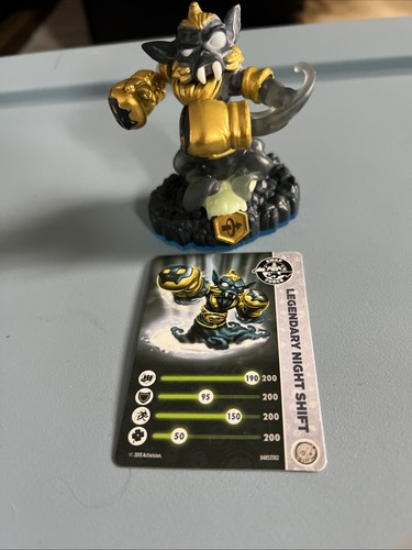 Skylanders Swap Force Legendary Night Shift Figure Activision With Card Sticker - Picture 1 of 6