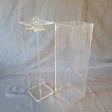 Acrylic Necklace Holder Jewelry Display Case Vanity Organizer Clear 13" x 4"