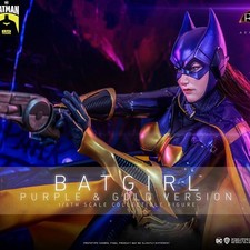 1 6 DC Batman Arkham Knight Batgirl Figure Purple Gold Version Hot Toys 913513