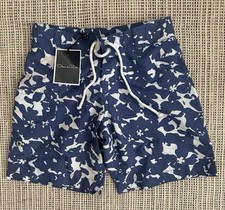 Oscar de la Renta Boys 5Y Swim Trunk Built In Brief Blue Board Short
