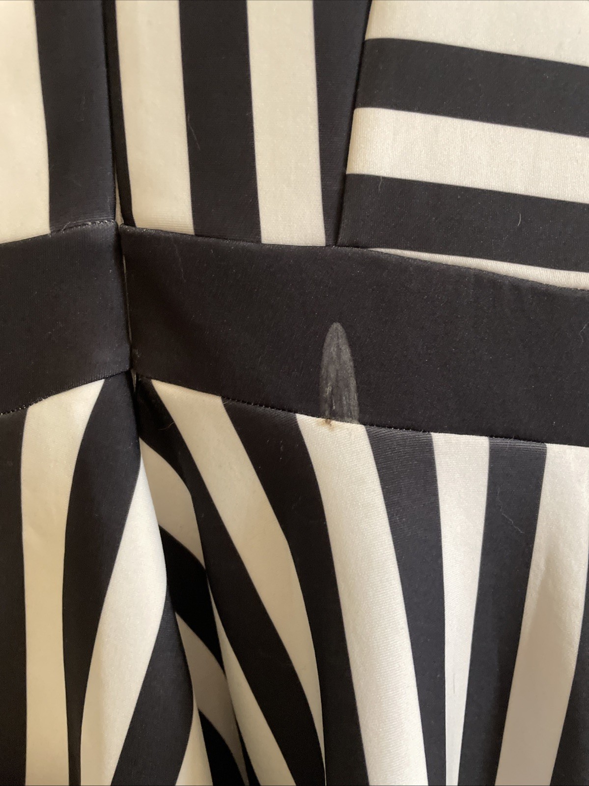 Tally Taylor Dress Size 12 Black And White Stripes