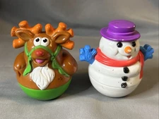 Playskool Weebles Winter Christmas Snowman Reindeer Lot 2005