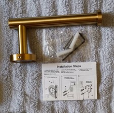 Brushed Gold Stainless Steel Toilet Paper Holder- New Open Box