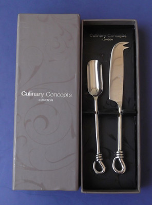 Culinary Concepts London 2 pc. Polished Knot Cheese Knife and Scoop Set