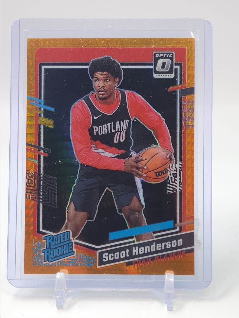 SCOOT HENDERSON 2023-24 DONRUSS OPTIC RATED ROOKIE HYPER ORANGE RC /99 Q3236