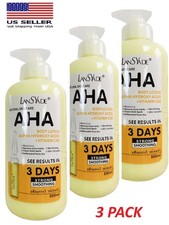 AHA Strong Brightening Body Cream Hydroxy Acid Vitamin C Whitening 500ml 3 Pack