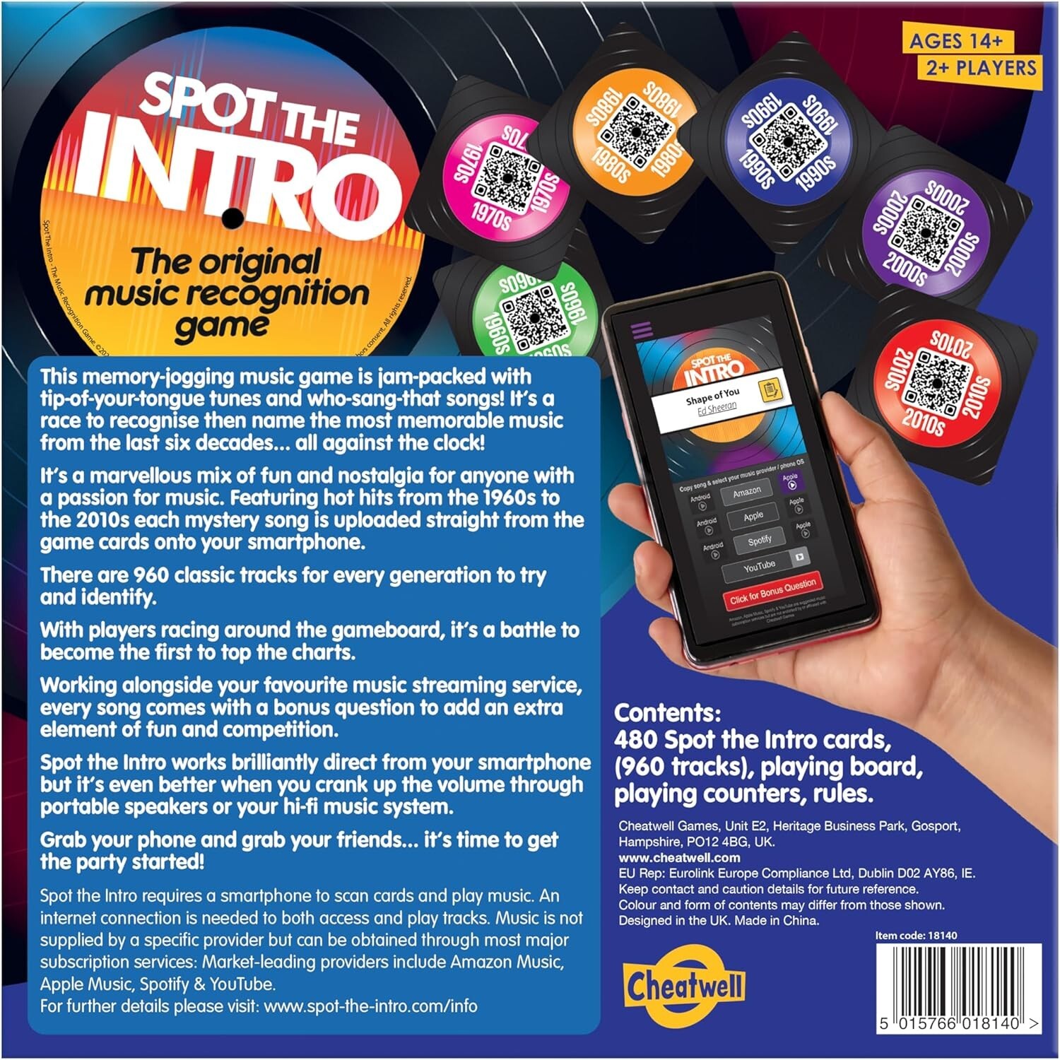 Spot The Intro Game Play Music Recognition Board Game Cheatwell eBay