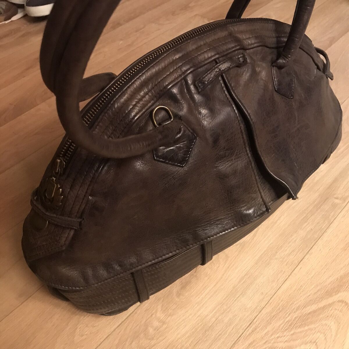vintage BELSTAFF Shoulder Bag Leather brown Distressed Hand vintage BELSTAFF Shoulder Bag Leather brown Distressed Hand