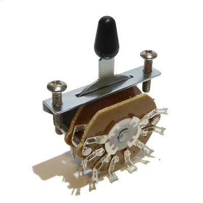 BLACK DOG MUSIC Doppel Gitarrenschalter 3 oder 5 Wege 5/2 oder 3/2 mit Schrauben und Spitze