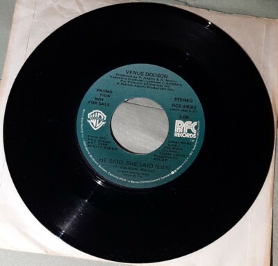 Venus Dodson promo 45 He Said, She Said 1979 Warner Bros RCS 49092 ex