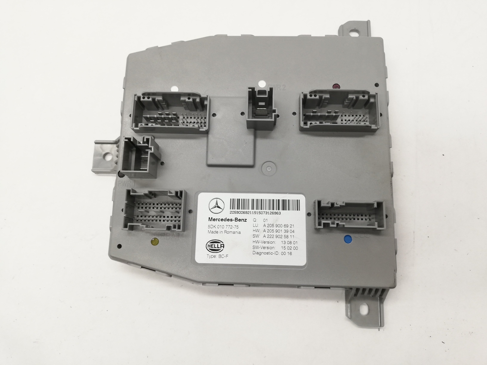 Control Unit MERCEDES W205 C Class Vehicle Electrical System Sam