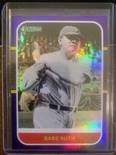 2021 Donruss Babe Ruth ‘87 Holo Purple Text Variation SP