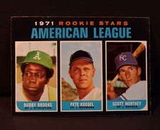 1971 Topps #633 AL 1971 Rookie Stars Bobby Brooks/Pete Koegel/Scott Northey NM