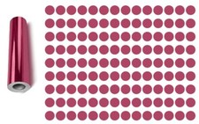 Dots Round Vinyl Color Coded Inventory Label Chrome Pink 1/4 Inch Stickers