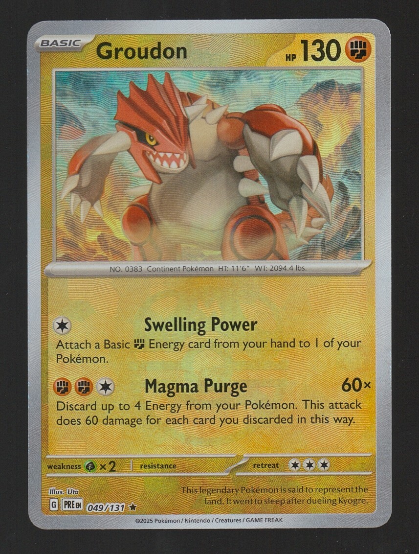 Prismatic Evolutions Groudon Master Ball Pokémon 049/131 NM-Mint