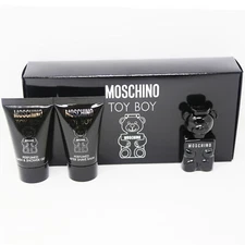 Moschino Toy Boy Gift Set - 5ml Mini EDP .8 oz Shower Gel .8 oz After Shave Balm