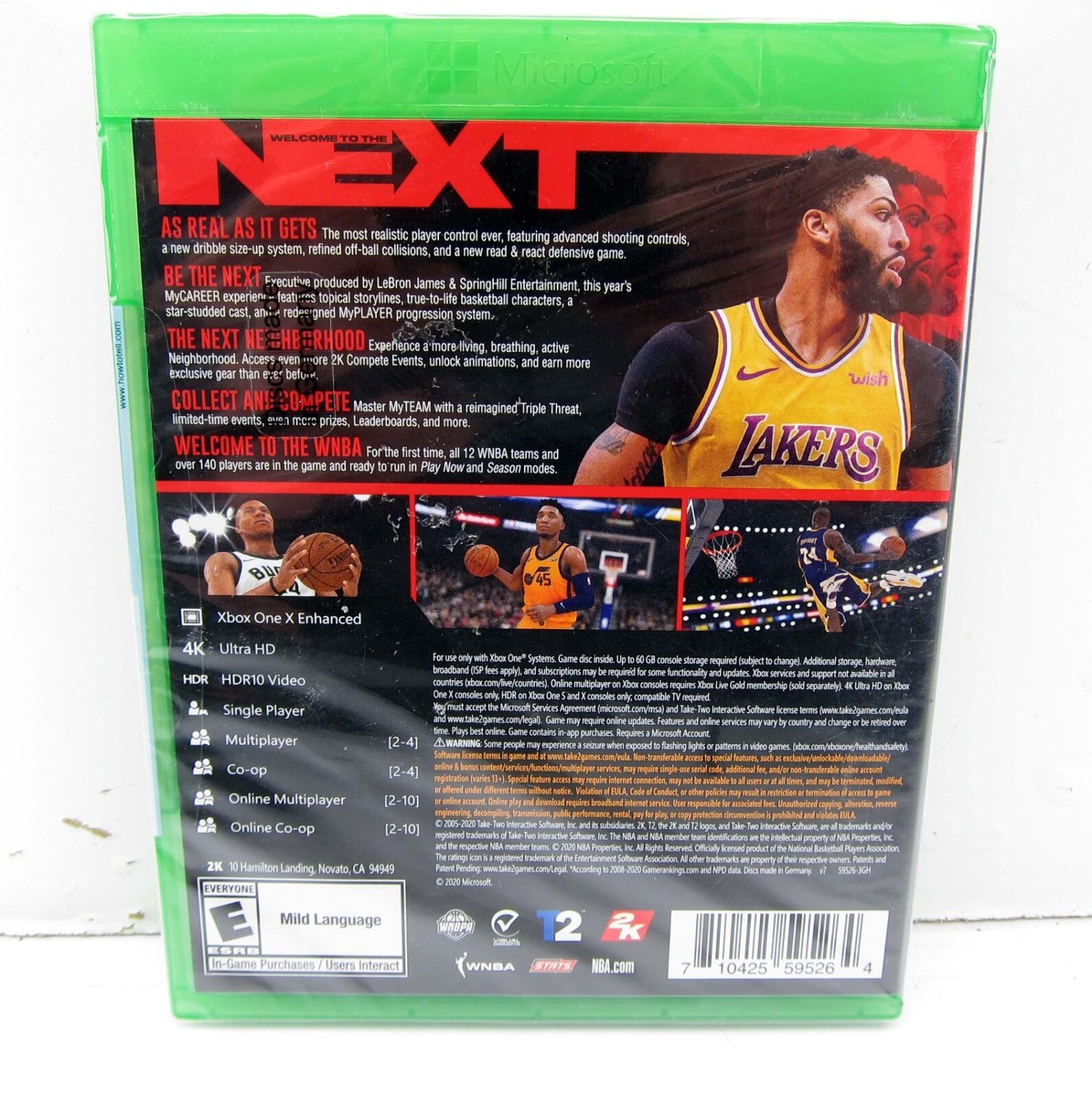 New Sealed NBA 2K20 Microsoft Xbox One Anthony Davis Video