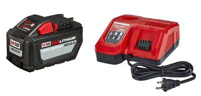 NEW Milwaukee 48-59-1200 STARTER KIT, 48-11-1812 12.0 AH Battery, Rapid Charger