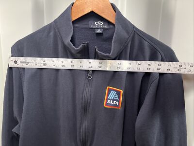 Vantage Unisex Aldi Zip Up Jacket Blue Size M Long Sleeve Mock