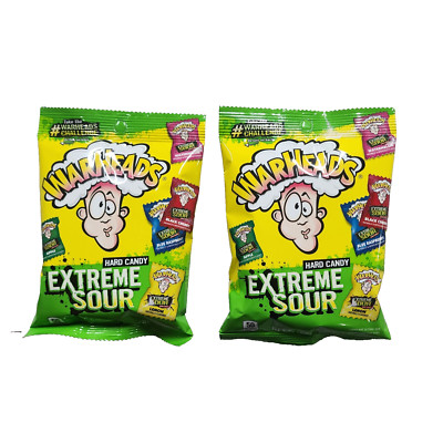 Warheads Extreme Sour Hard Candy 2oz 2-Pack   Mixed Flavors   New Sealed