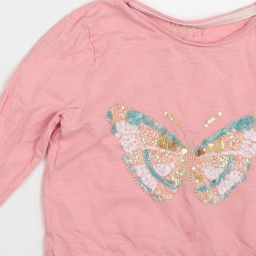 F&F Girls Pink Cotton blend T-Shirt Size 8-9 Years - erfly - Picture 10 of 12