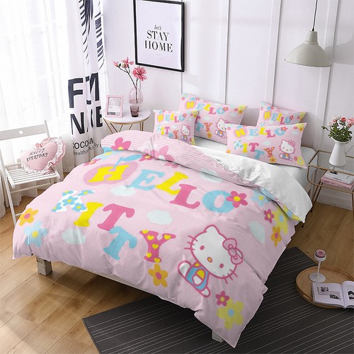 Juego de fundas de edredón para cama individual/doble/reina/rey de la colección Hello Kitty - Imagen 12 de 19