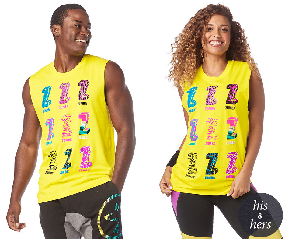 レア♪Zumba Smile Surf Shop Unisex Muscle Tank Top Zumba - I Want My Zumba Muscle Tank Top - Unisex - Yellow