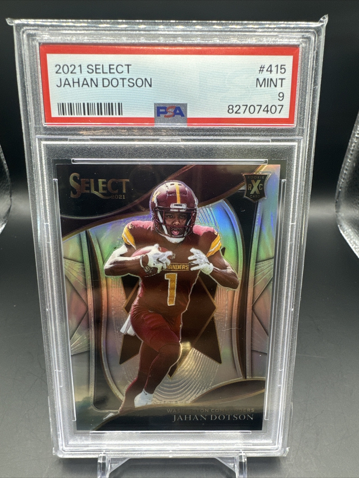2021 Select Jahan Dotson XRC #415 Silver Holo Rookie PSA 9