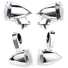 Chrome Amber Motorcycle LED Turn Signal Blinker Lights Lamp For Harley Davidson
