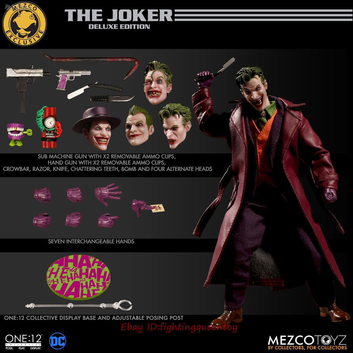 MEZCO Exclusive One:12 THE JOKER Deluxe Edition DC MEZCO Exclusive One:12 THE JOKER Deluxe Edition DC